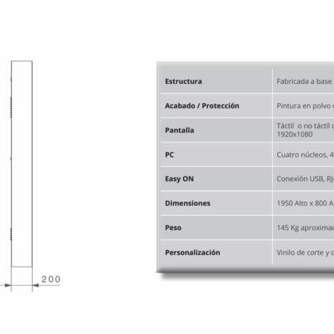 Kiosco interactivo Serie E49